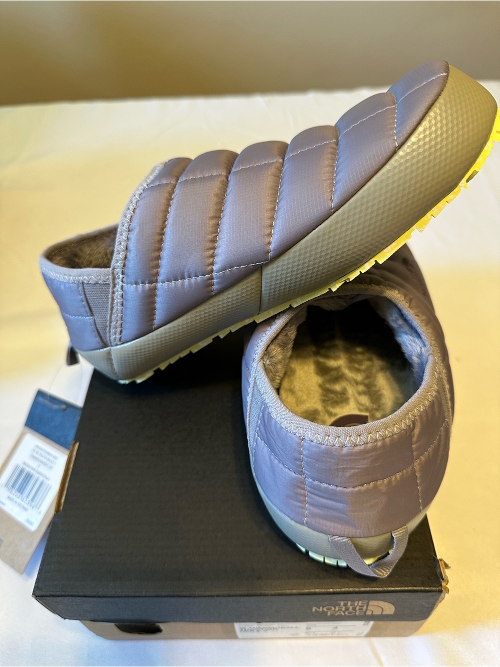 The North Face Women’s Quilted Slip-On Clogs in Lavender